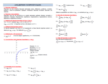 Logaritmos y exponenciales