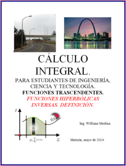 CATÁLOGO DE EJERCICIOS. DEFINICIÓN DE FUNCIONES HIPERBÓLICAS INVERSAS.
